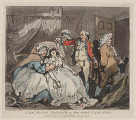 KG 16447
<br/>
The dying patient or the doctor's last fee
<br/>
<em>Rowlandson, Thomas (1756-1827)</em>